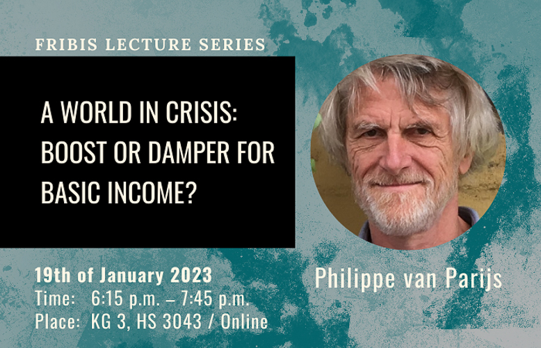 Hybrid Evening Lecture by Prof. Dr. Philippe van Parijs: 19 January 2023