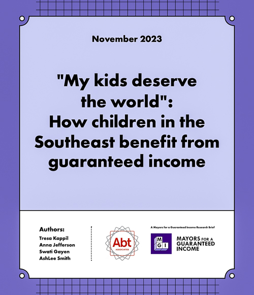 New report: Guaranteed Income Works for Families with Children