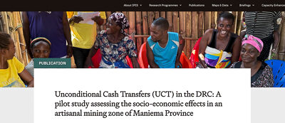 Report on Unconditional Cash Transfers Pilot in the Democratic Republic of the Congo