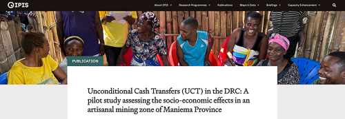 Report on Unconditional Cash Transfers Pilot in the Democratic Republic of the Congo