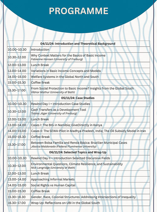 New UBI Bath Winter School: Basic Income in the Global South